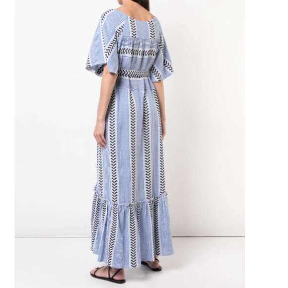 Lemlem Kesiti Butterfly Kaftan In Blue Medium P324 - Picture 2 of 10